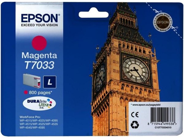 Картриджи Epson Картридж Epson T7033 C13T70334010 Апрель 2021 г.